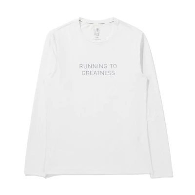 FILA Letter Print Unisex Crewneck Sweatshirt White Long Sleeve FS2RLE1202M-WHI
