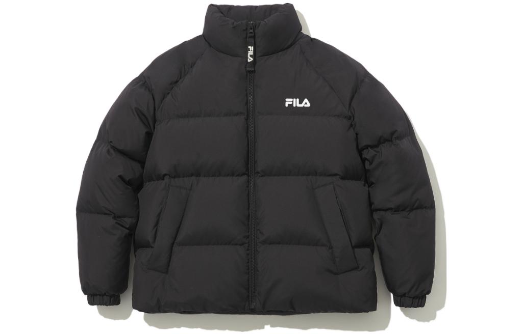 FILA Letter Print Zip-Up Jacket Black FE2DJC6104X-BLK