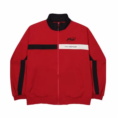 FILA Letter Print Zip-Up Jacket Unisex Red Long Sleeve FS2JKF3101X-PRD
