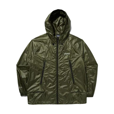 FILA Letter Print Zip Hoodie Jacket Unisex Dark Green FS2JKG2132XDKH