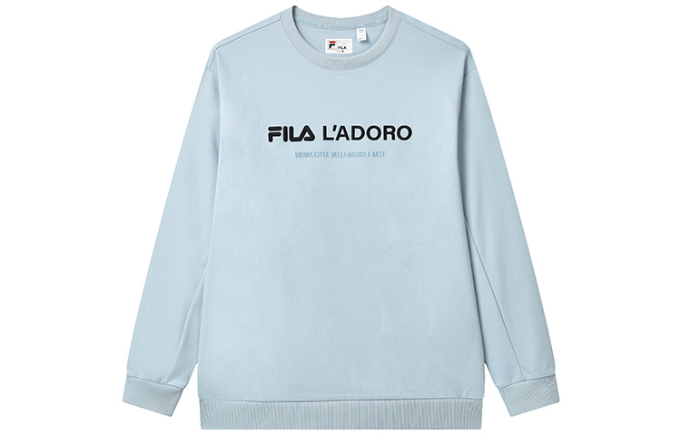 FILA Letter Printed Knit Pullover Sweatshirt in Royal Blue F11M238202F-LB
