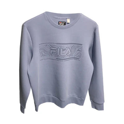 FILA Light Blue Crewneck Long Sleeve Casual Sweatshirt F61M347201A-LB