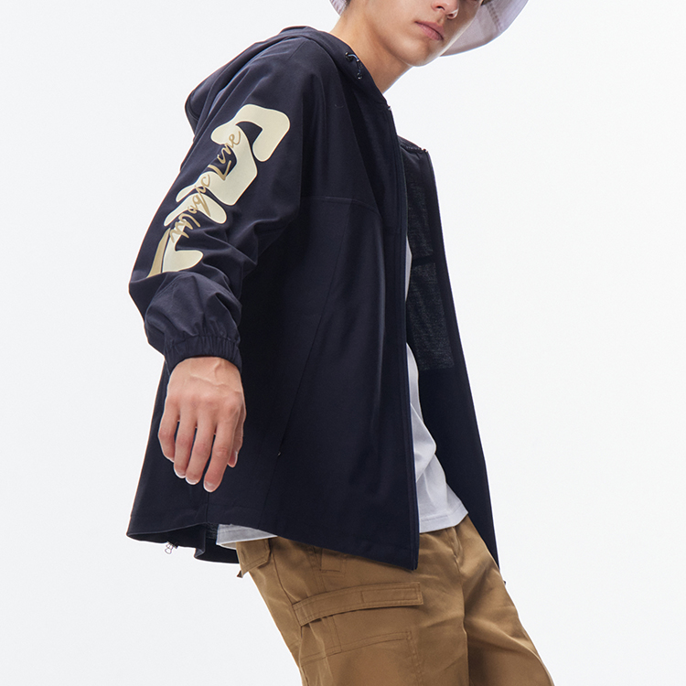 FILA Lightweight Breathable Legend Blue Logo Hoodie Jacket F11M138501F-NV 圖 7