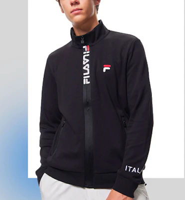 FILA轻便透气字母立领夹克-黑色 F51M138599FBK Lookbook FILA轻便透气字母立领夹克-黑色 F51M138599FBK