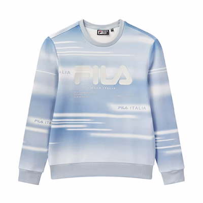 FILA Lightweight Casual Crewneck Sweatshirt Zen Blue F11M048238F-LB