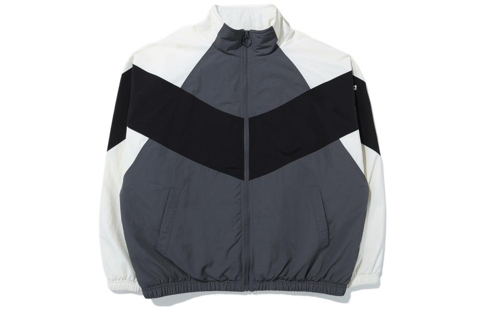 FILA Lightweight Colorblock Logo Jacket Gray Long Sleeve FE2JKE5101X-GRY