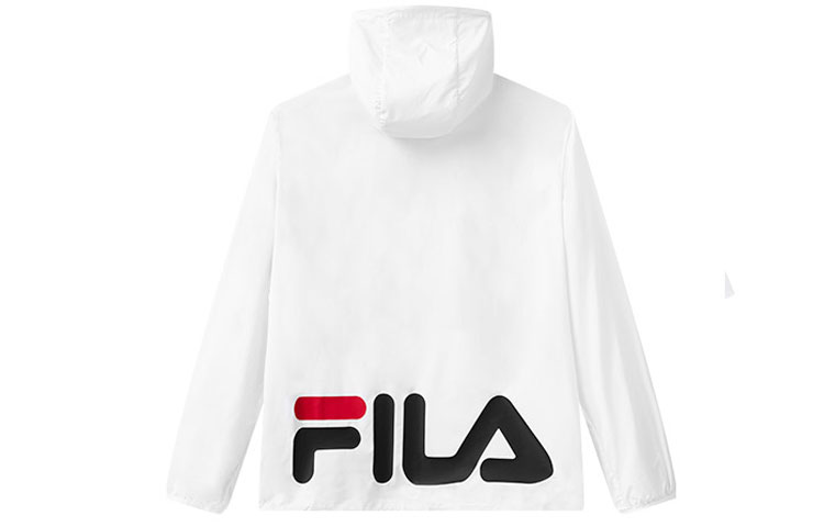 FILA Lightweight Hooded Jacket White with Logo Print Casual Style F51M128712FWT