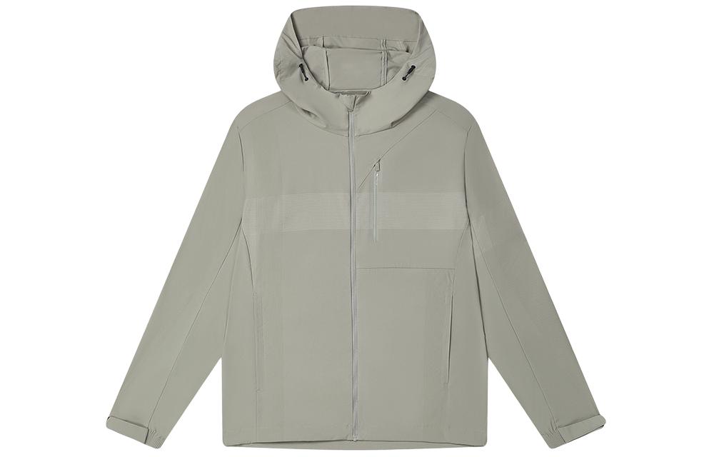 FILA Lightweight Hooded Jacket with Multiple Pockets - Grey Khaki F11M422706F-GY