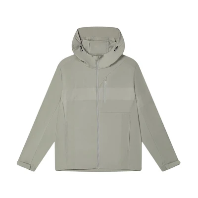 FILA Lightweight Hooded Jacket with Multiple Pockets - Grey Khaki F11M422706F-GY