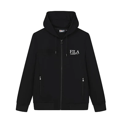 FILA Lightweight Knit Hoodie Jacket Black - Casual Sportswear F11M228501F-BK