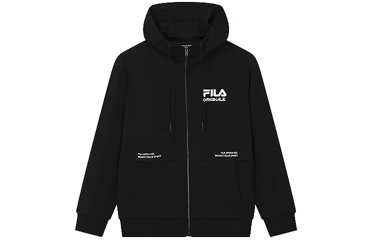 Order FILA 黑色轻薄针织夹克带标志印花 F11M229501FBK