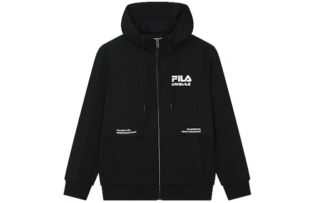 FILA 黑色轻薄针织夹克带标志印花 F11M229501FBK Order FILA 黑色轻薄针织夹克带标志印花 F11M229501FBK
