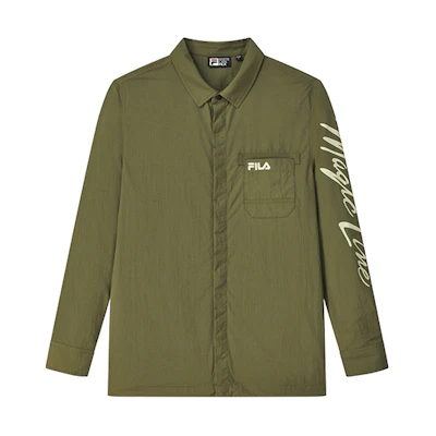 FILA Lightweight Printed Woven Jacket Green F11M138407F-KK