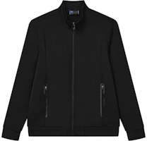 FILA Lightweight Solid Black Casual Zip-Up Jacket with Stand Collar F11M222501F-BK FILA Lightweight Solid Black Casual Zip-Up Jacket with Stand Collar F11M222501F-BK