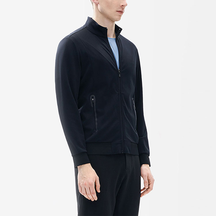 Sizing FILA 轻便纯黑休闲立领拉链夹克 F11M222501F-BK