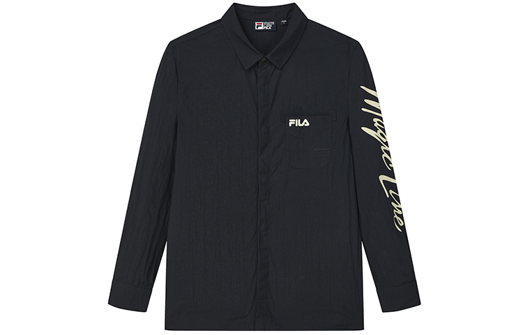 FILA Lightweight Sports Woven Logo Shirt Jacket - Legendary Blue F11M138407F-NV
