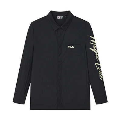 FILA Lightweight Sports Woven Logo Shirt Jacket - Legendary Blue F11M138407F-NV