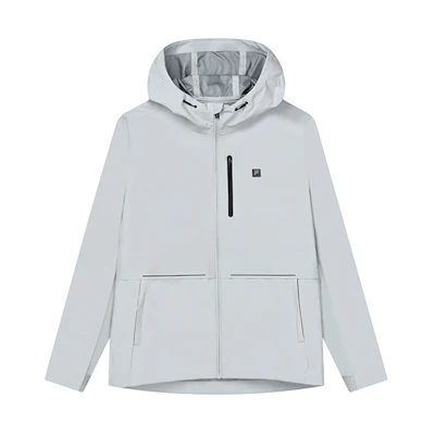 FILA Lightweight Woven Hooded Jacket Light Stone Gray Casual Style F11M217703FGY