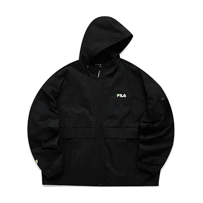 FILA Lightweight Woven Loose Fit Hooded Jacket Men’s Black T11M125704F-BK