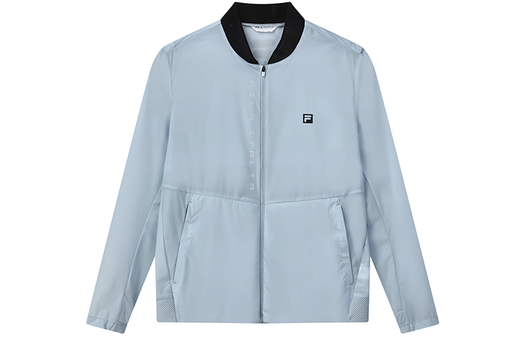 FILA Logo Athletic Zip Jacket Light White Blue A11M135704F-LB