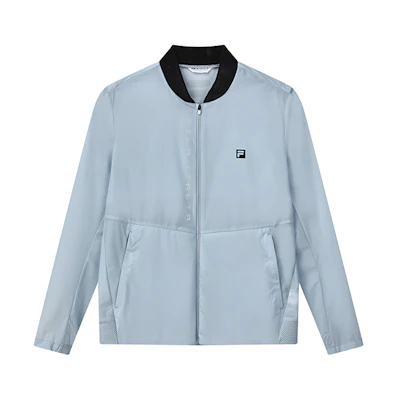 FILA Logo Athletic Zip Jacket Light White Blue A11M135704F-LB