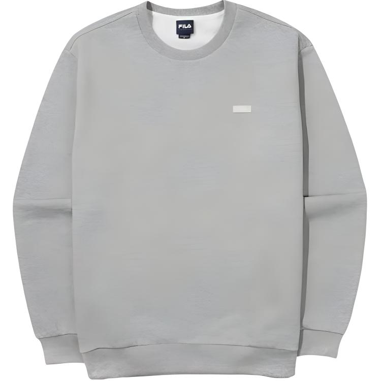 FILA Logo Badge Crewneck Sweatshirt Unisex Grey FS2POG4101UL-ML