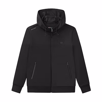 FILA Logo Black Knit Casual Sports Hoodie Jacket F11M112509F-BK