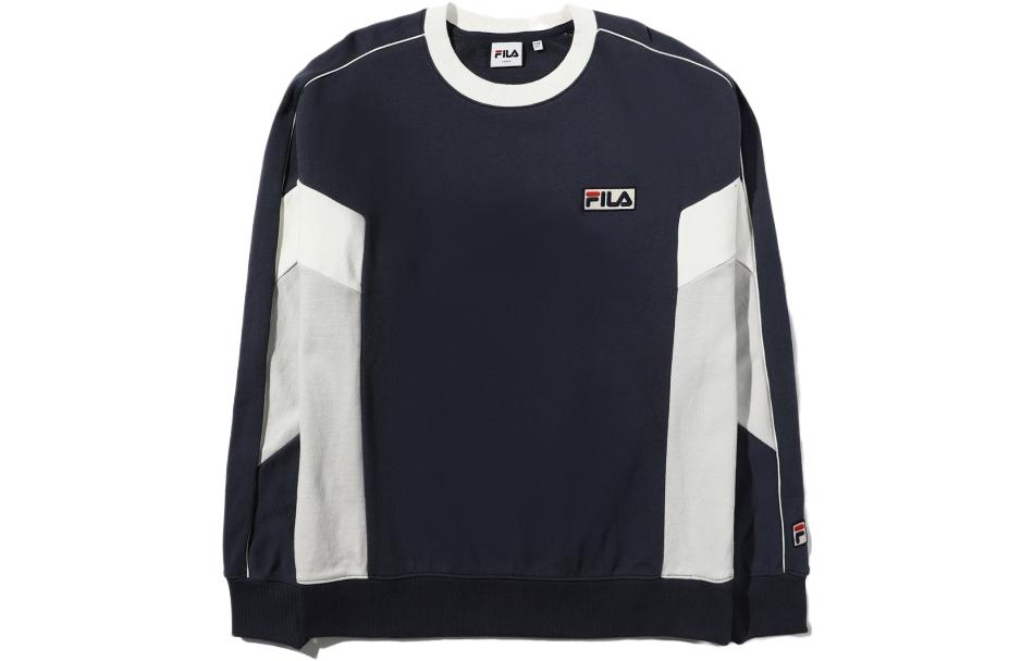FILA Logo Colorblock Crewneck Sweatshirt Unisex Gray FS2POD1109X-LGY