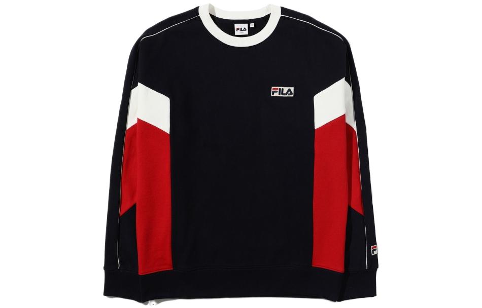 FILA Logo Colorblock Crewneck Sweatshirt Unisex Red FS2POD1109X-DRD