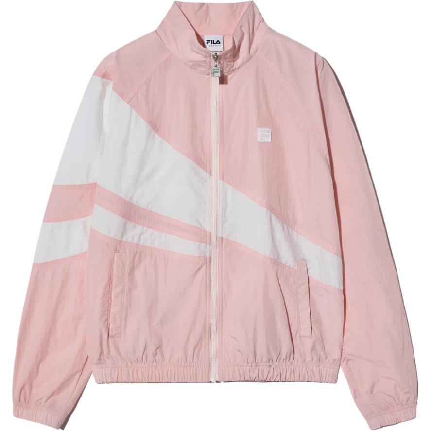 FILA Logo Colorblock Zip-Up Loose Jacket Unisex Pink FS2JKH2131XLPK