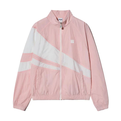 FILA Logo Colorblock Zip-Up Loose Jacket Unisex Pink FS2JKH2131XLPK