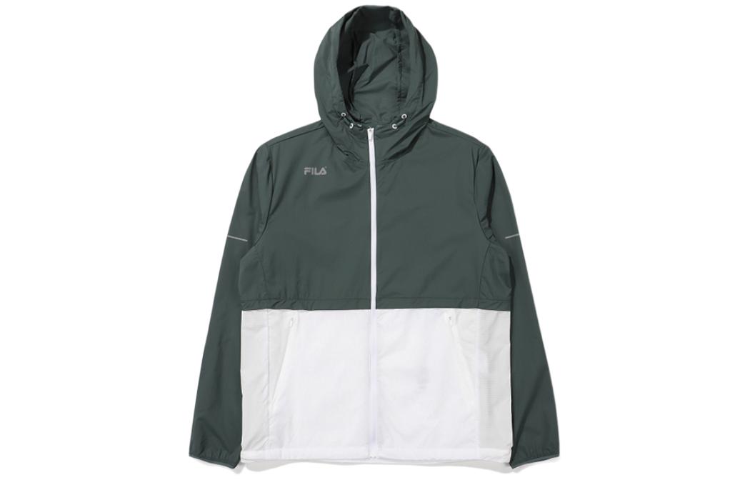 FILA Logo Colorblock Zip Hoodie Jacket in Black FS2JKE2202X-FGR