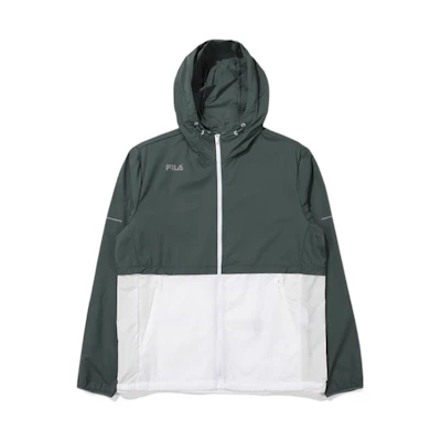 FILA Logo Colorblock Zip Hoodie Jacket in Black FS2JKE2202X-FGR