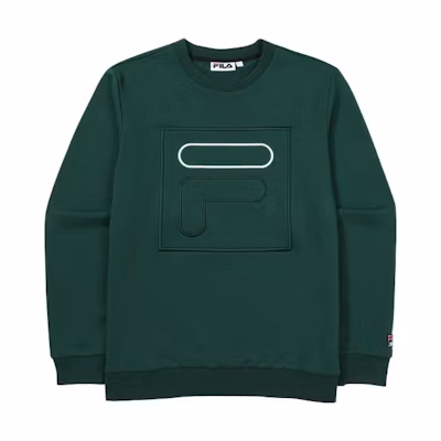 FILA Logo Crewneck Loose Fit Sweatshirt Unisex Green FS2POF3393X-GRN