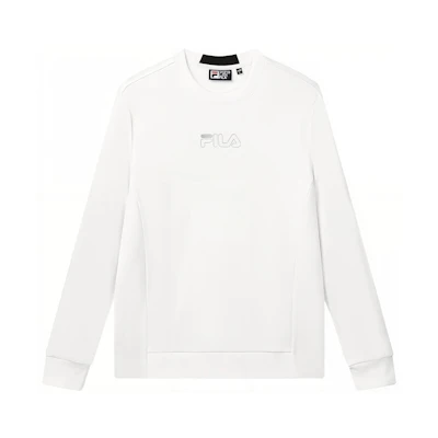 FILA Logo Crewneck Pullover Sweatshirt Standard White Casual Wear F11M048210-WT