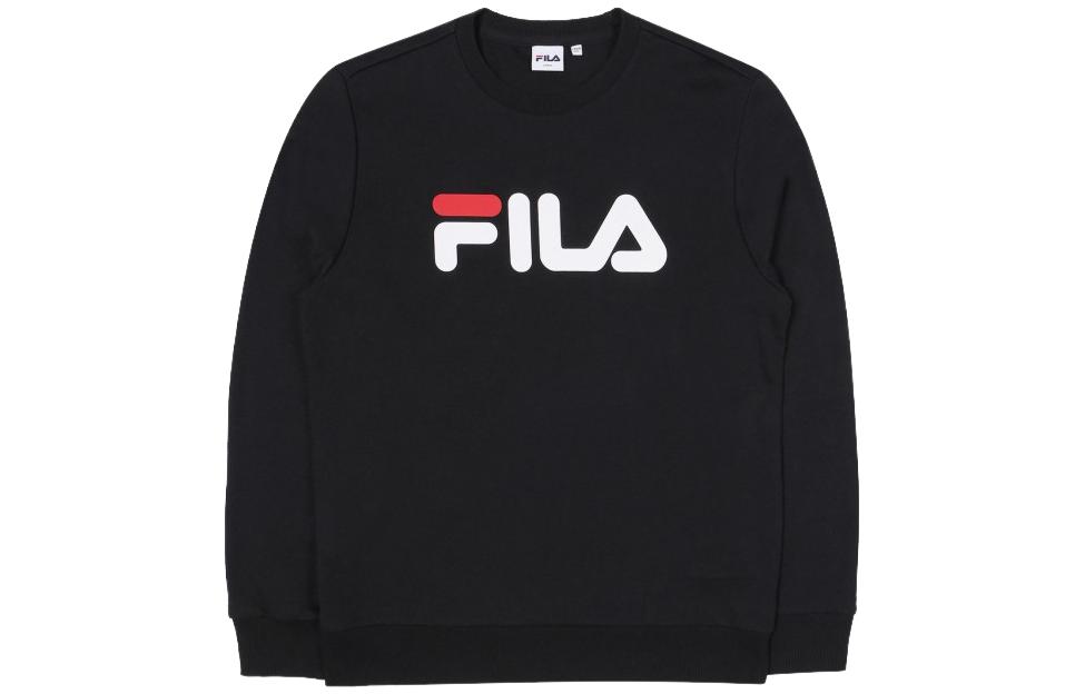 FILA Logo Crewneck Pullover Sweatshirt Unisex Black FS2POC3101X-BLK