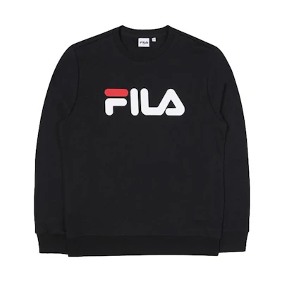FILA Logo Crewneck Pullover Sweatshirt Unisex Black FS2POC3101X-BLK