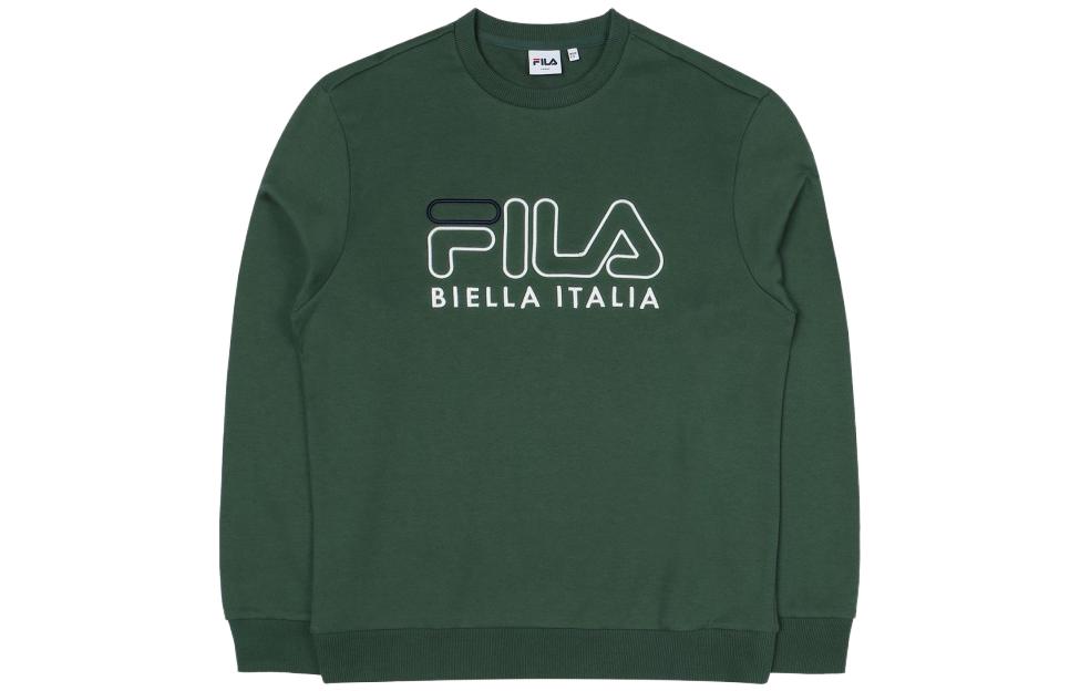 FILA Logo Crewneck Pullover Sweatshirt Unisex Green FS2POC3105X-DKH