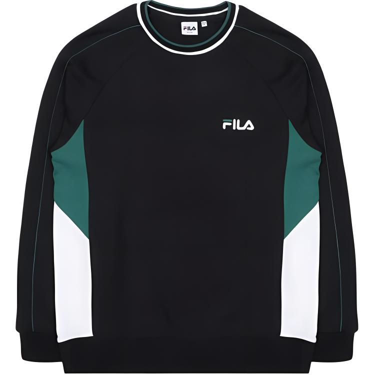 FILA Logo Crewneck Sweatshirt Long Sleeve Black FS2POC3119X-BLK