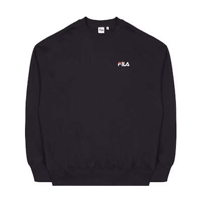 FILA Logo Crewneck Sweatshirt Unisex Black FS2POC3201X-BLK