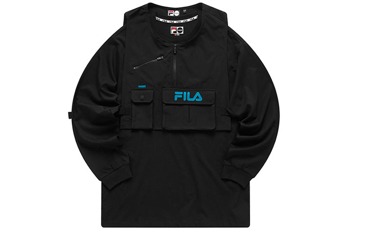 FILA Logo Cycling Tracksuit Black Set T11M113206F-BK
