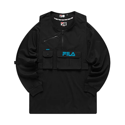 FILA Logo Cycling Tracksuit Black Set T11M113206F-BK