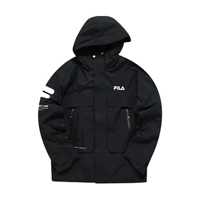 FILA Logo Detachable 2-in-1 Hooded Jacket Black () F11M149908F-BK