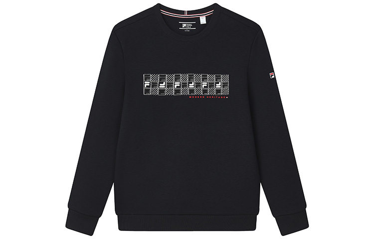 FILA Logo Embroidered Crewneck Knit Sweatshirt Legendary Blue F11M211202FNV