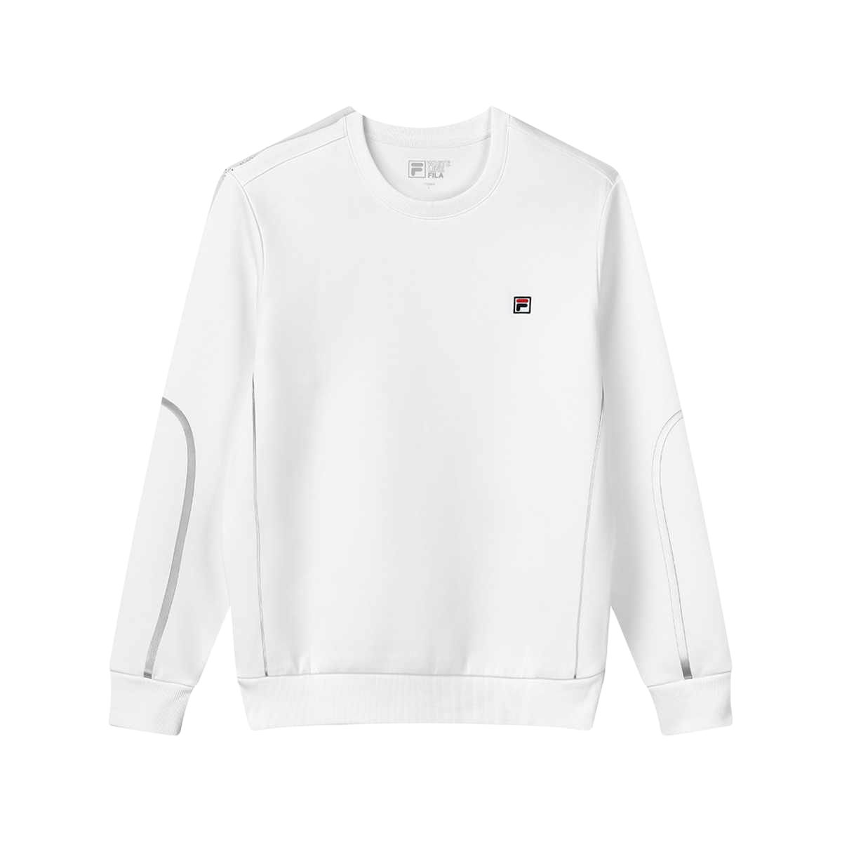FILA Logo Embroidered Crewneck Sweatshirt Standard White F11M038256GWT