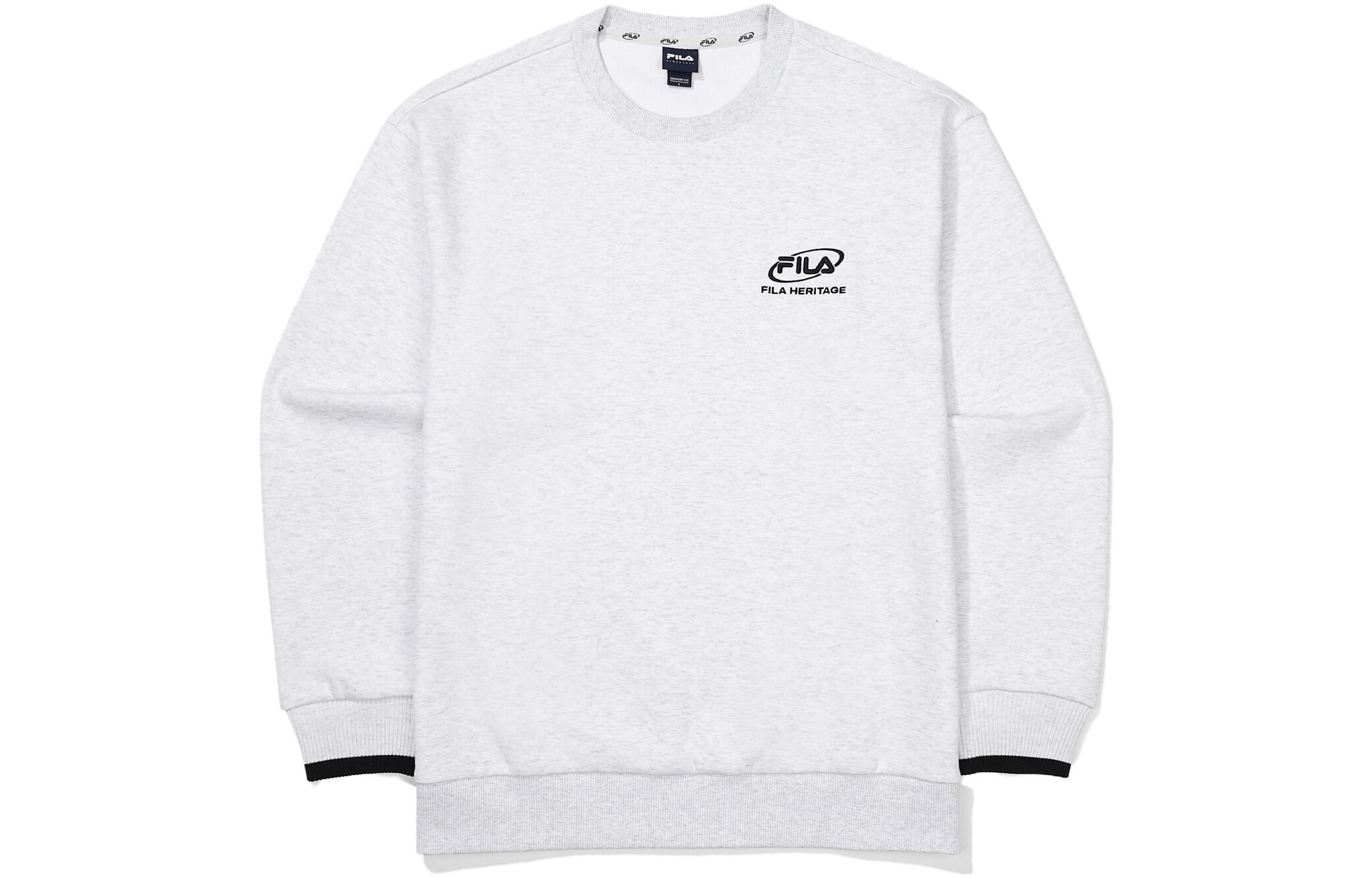 FILA Logo Embroidered Crewneck Sweatshirt Unisex - Gray FS2POF3104X-WTM