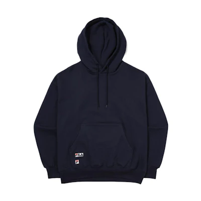 FILA Logo Embroidered Drawstring Hoodie Unisex Deep Blue FS2POE4702X-INA