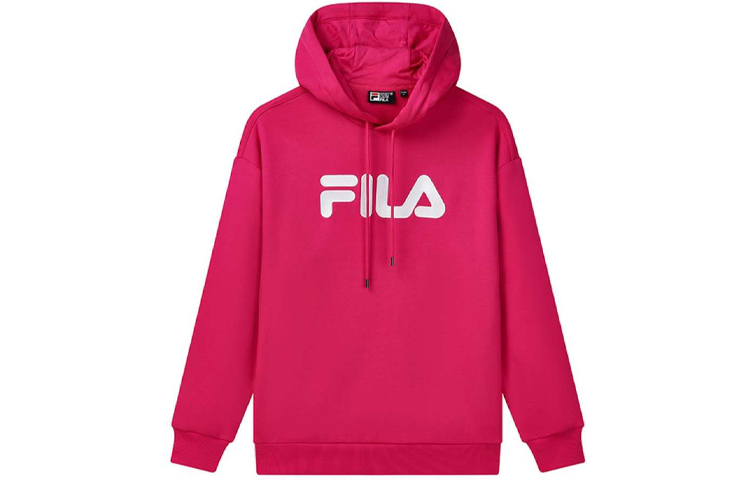 FILA Logo Embroidered Oversized Fleece Hoodie Pink Unisex F51U138296F-PK