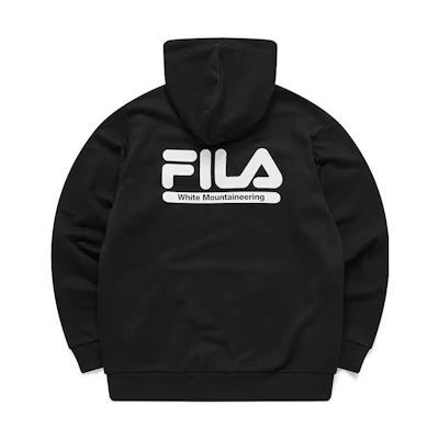 FILA Logo Embroidered Pullover Sweatshirt in Deep Black T11M117210F-BK