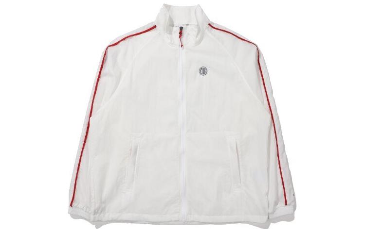 FILA Logo Embroidered Striped Zip-Up Jacket Unisex White FS2JKE2183X-WHI